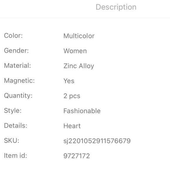 2 pcs Couple Magnetic Heart Charm Bracelet Set Adjustable - Picture 9 of 10